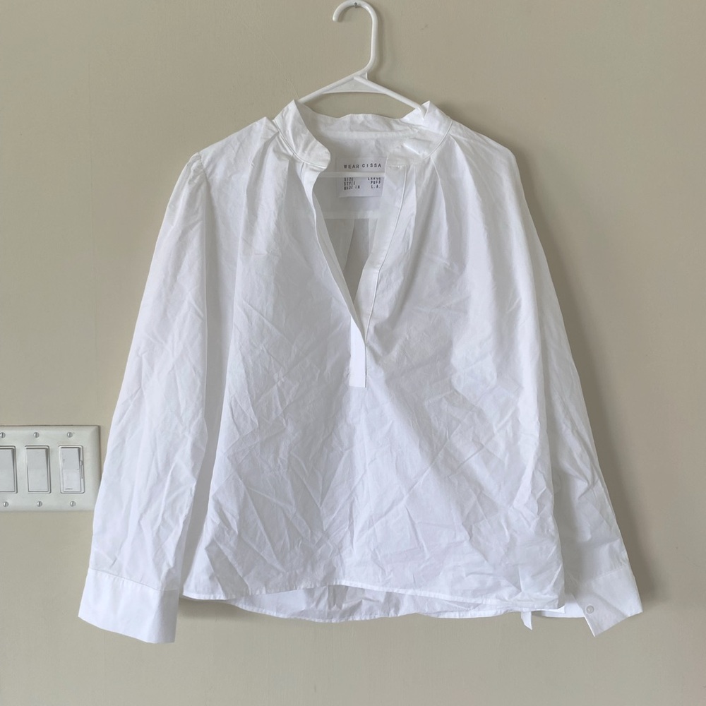 Wear Cissa Puff White Long Sleeve Shirt